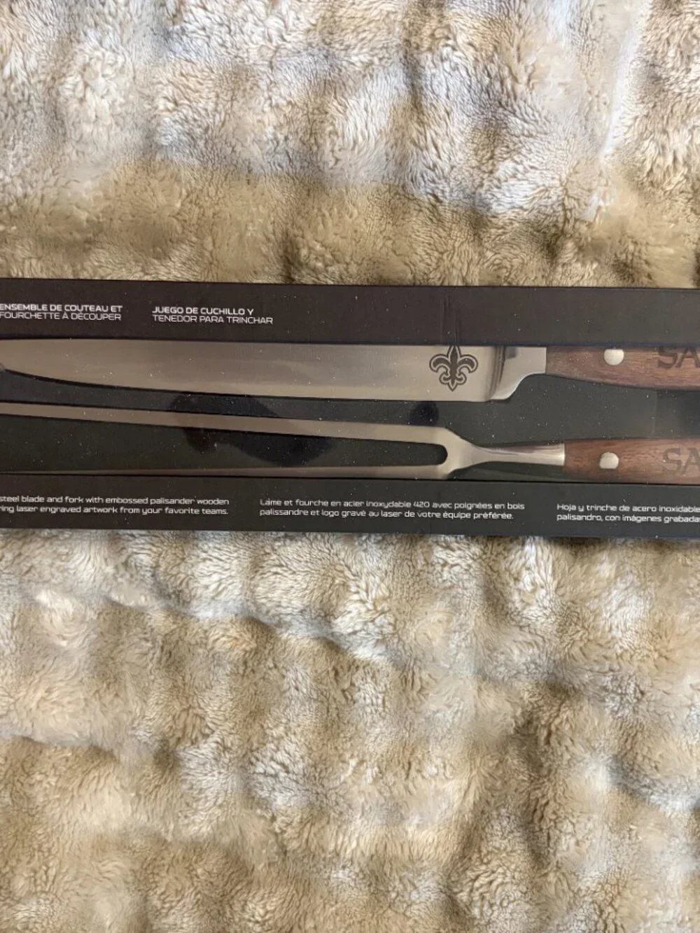 NEW New Orleans Saints NFL Football Engraved 2-Piece BBQ Grilling Carving Set
